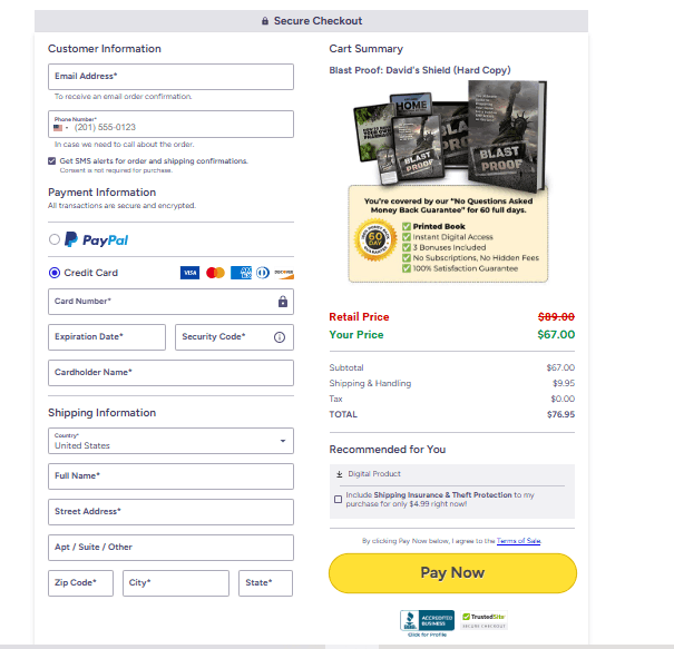 Blast Proof: David’s Shield